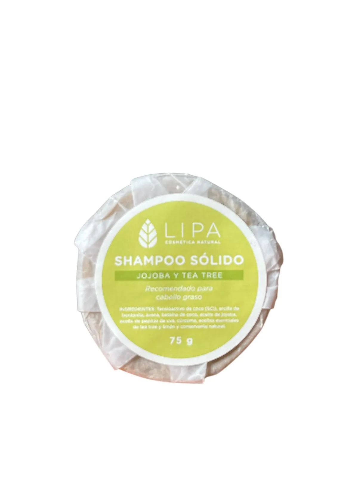 Shampoo Solido Jojoba y Tea Tree "Lipa Cosmética"