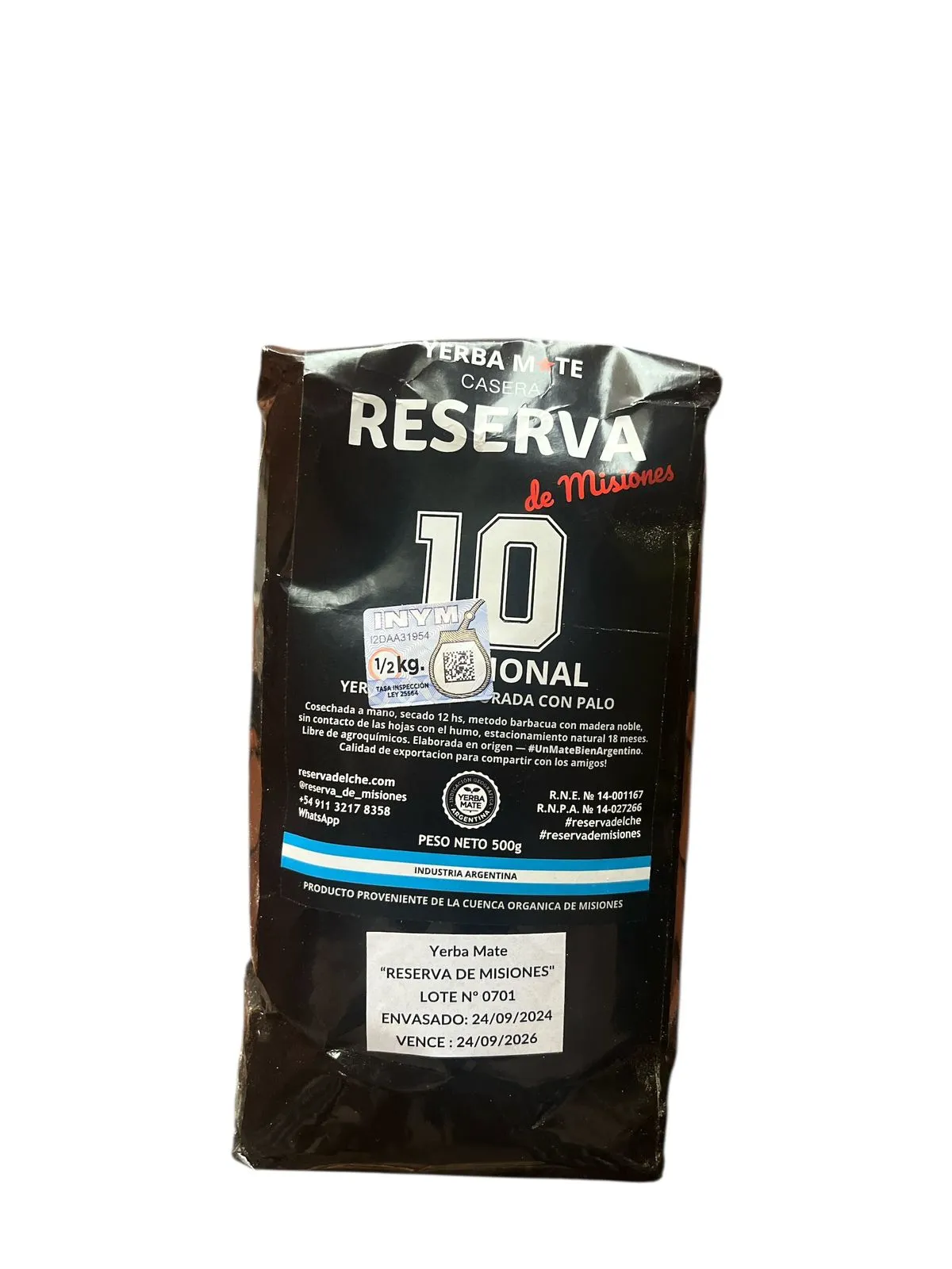 Yerba Mate Agroecologica "LA RESERVA" I PESO 500 grs