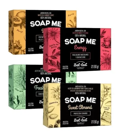 Jabon Vegetal SOAP ME ( 4 variedades )