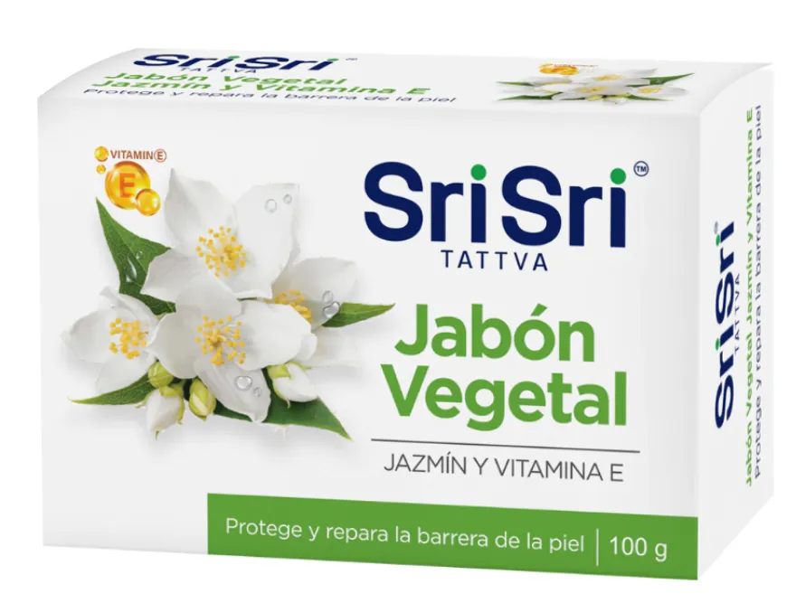 Jabon Vegetal Jazmin y Vitamina E "Sri Sri Tattva"  I PESO 100grs