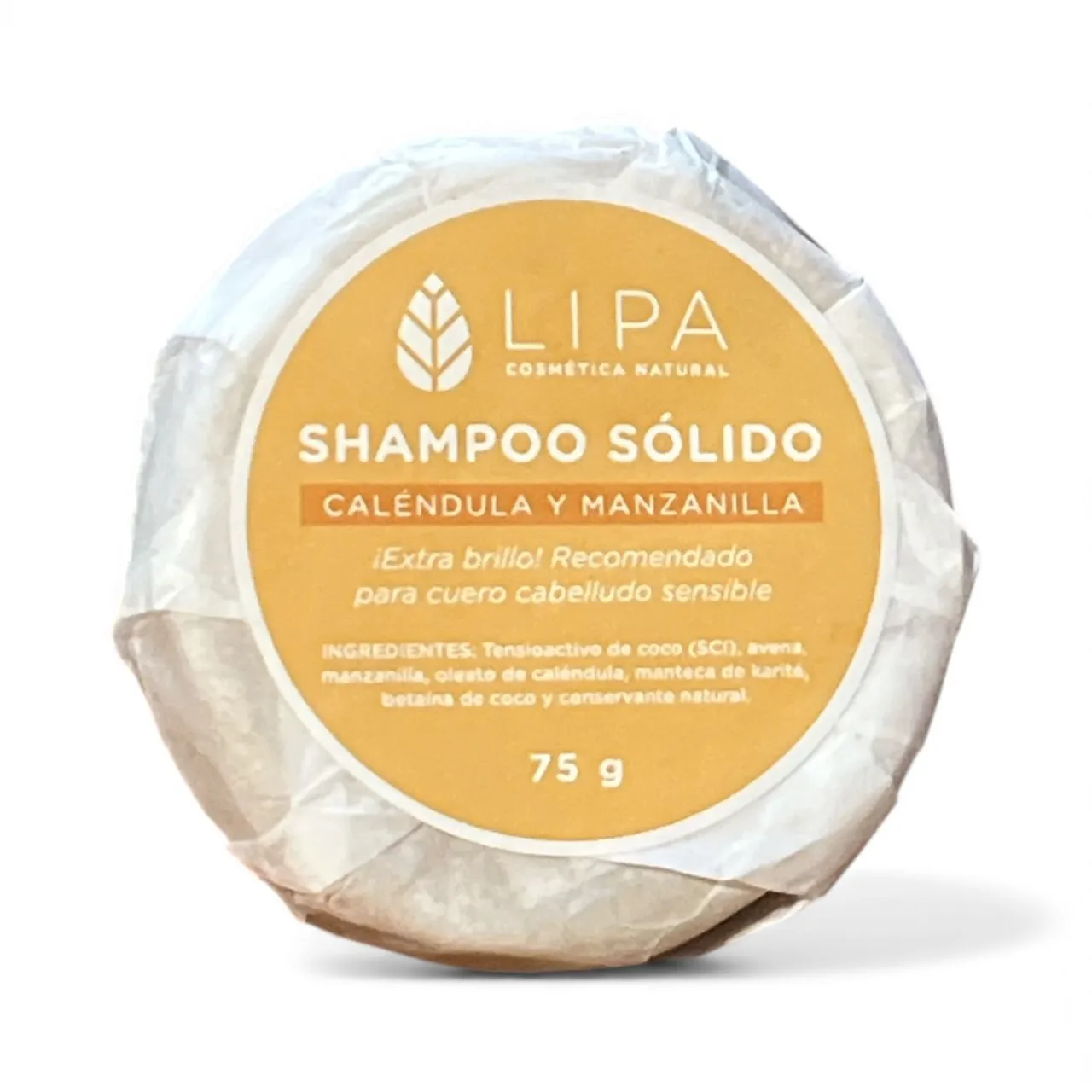 Shampoo Sólido de Calendula y manzanilla "Lipa Cosmetica"