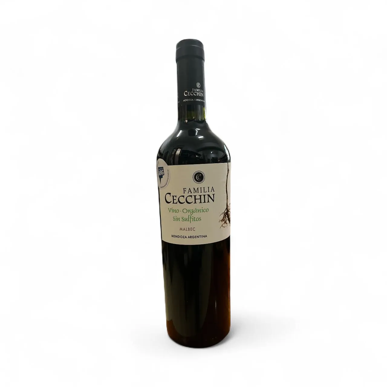 Vino Malbec SIN SULFITOS "Familia Cecchin" Org. Cert.