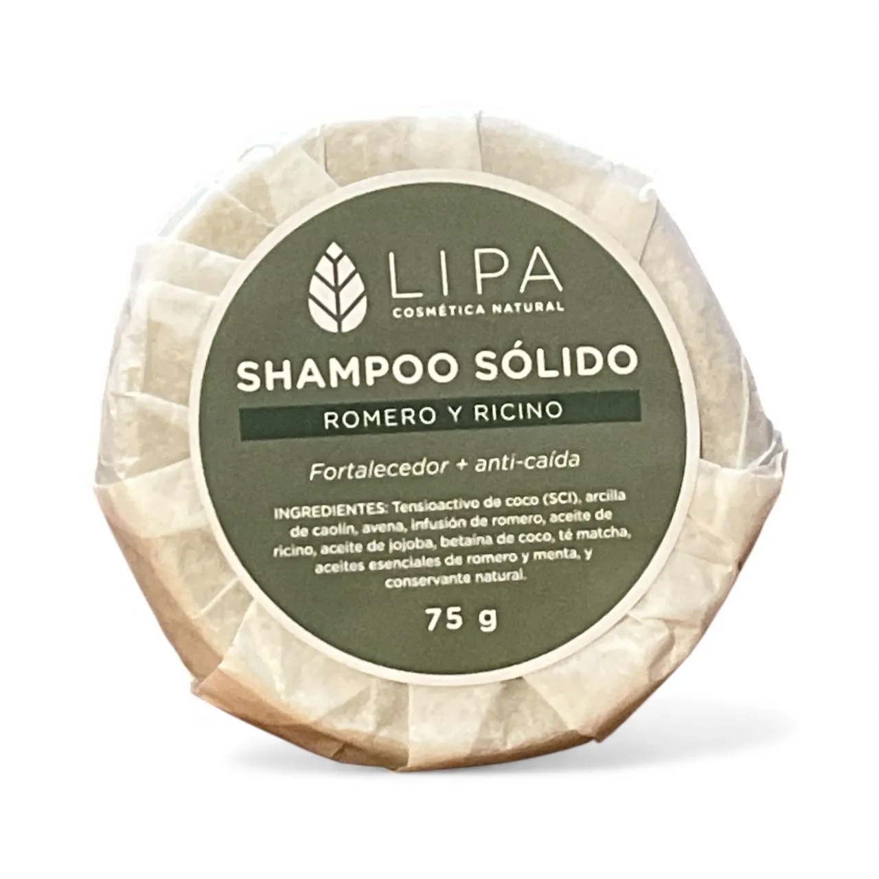 Shampoo sólido Romero y ricino  "Lipa Cosmetica"