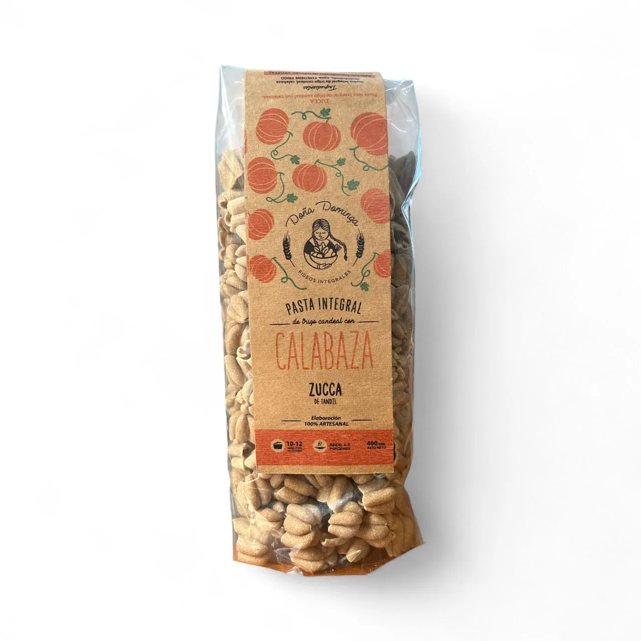 Fideos Fusilli Agroecológicos Calabaza "Doña Dominga" 400grs