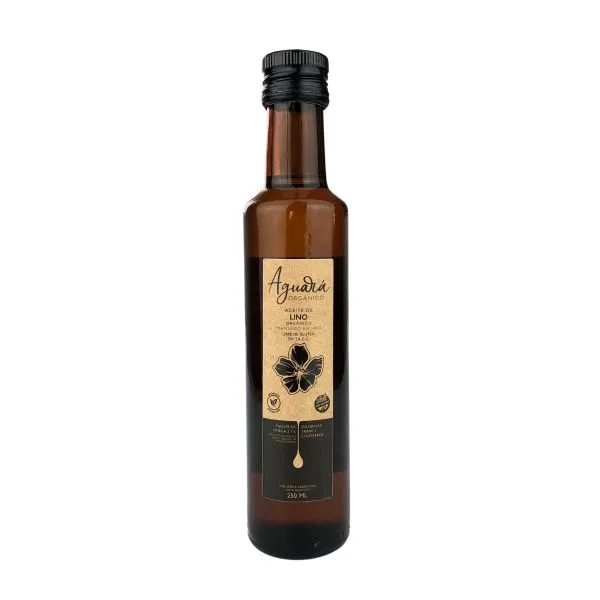 Aceite de LINO MARRON Alto Oleico "Aguará Orgánico" I PESO 250cc