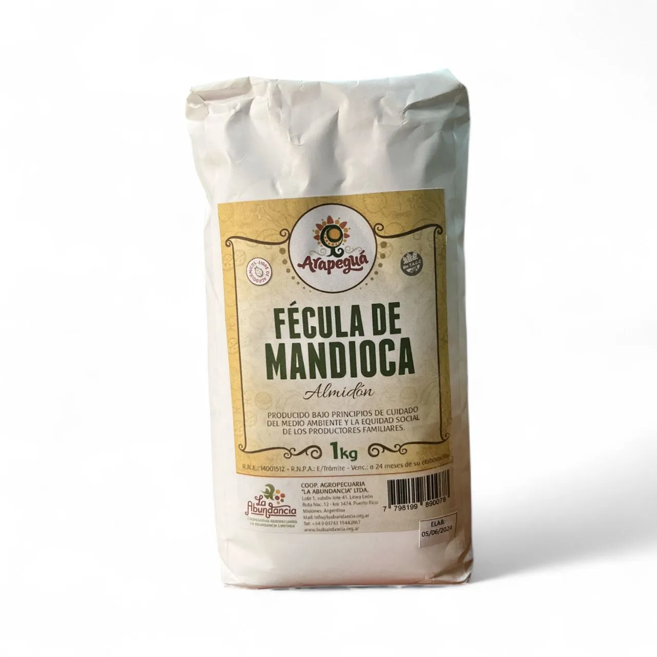 FECULA DE MANDIOCA AGRO  ARAPEGUA I PESO KG